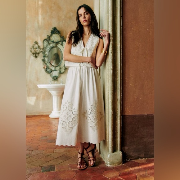 Sezane | Dresses | Nwt Szane Noa Skirt In Ecru Fr 38 Us 6 | Poshmark
